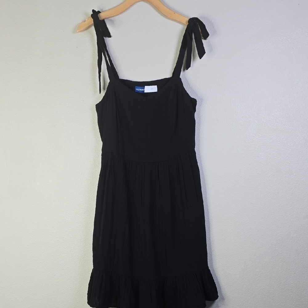 Old Navy Tiered Tie Shoulder Swing Mini Cami Dress Size M . - Picture 2 of 9